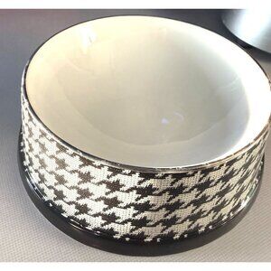 Sherpa Pet 5"x 2.25" Round Black White Tweed Dog/Cat Food Water Pet Bowl Jazzy